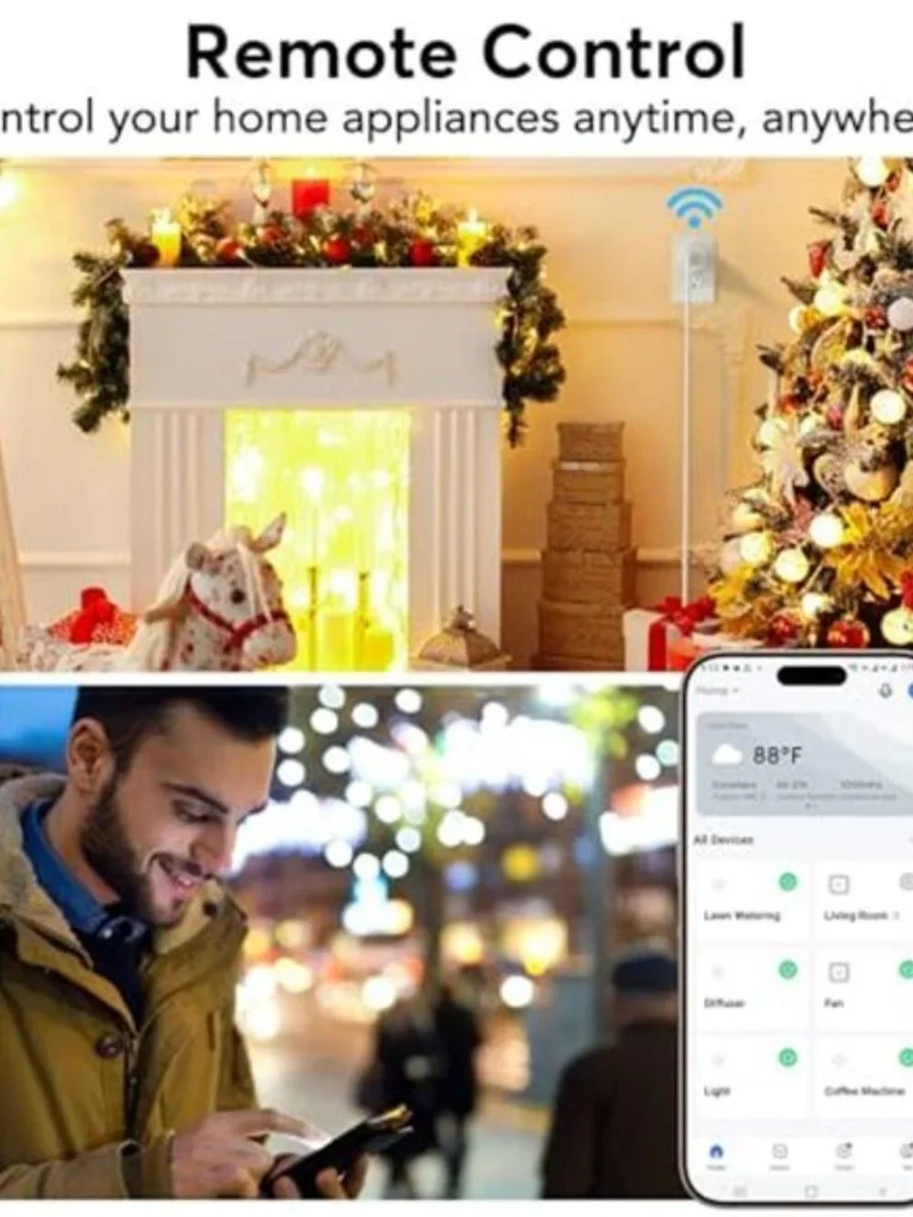 Smart Plug, Smart Home WiFi Outlet Compatible with Alexa & Google Home